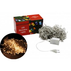 Гірлянда NoNC127-500-N прозр. 5ч. 8функ. 400-500LED жовтих ламп. грн. 26М 220В НА ЯДРО (50)