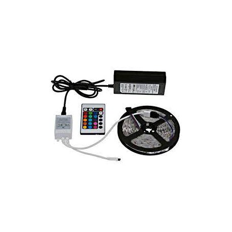 Світлодіодна стрічка в комплекті SMD 5050 RGB + блок живлення і пульт дистанційного керування