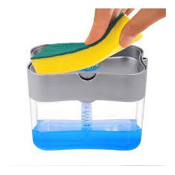 Органайзер для прання мочалки з дозатором мила Soap Pump