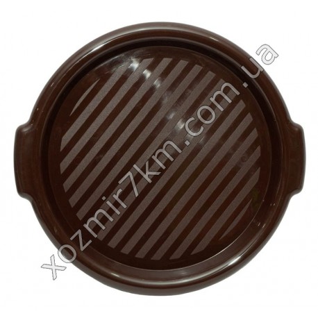 Піднос пластиковий круглий (35 х 30 см) (кольори)