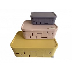 №37371 Корзина для хранения з кришкой пл. прямокут. (35*25*12)см