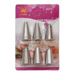 Насадки кондитерские металл (6 шт.) 00-1550