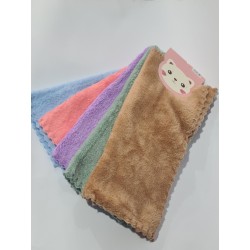 Салфетки фибра 5шт/уп,однотонная, фигурный край, 25*25см00-Т0034