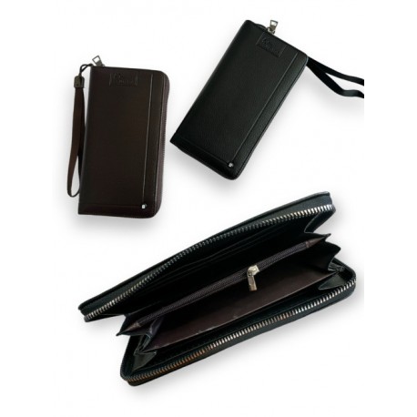Кошелёк для денег мужск. длинный PU 3цв.00-20860