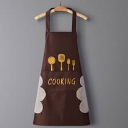 Фартук/передник для кухни с 2 карманами и махровыми нашивками COOKING(цвета)