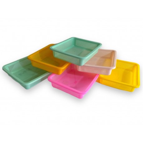 Корзина пл. прямоуг. (26*22*6)см 3цв.(500)00-37506