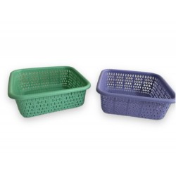 Корзина пл. квадр. (25*25*9.5)см 3цв.(200)00-37499