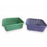 Корзина пл. квадр. (25*25*9.5)см 3цв.(200)00-37499