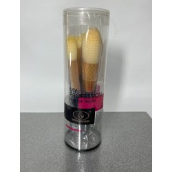 Кисти-щеточки для/макияжа 10 шт, 17-20 см, микс цветов, бокс PVC, 6.3*20.5см, 00-L0028