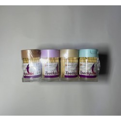 Зубочистки бамбук в пл. банке 12 шт/д Toothpick 'Rong plastic' цилиндр 00-М0877