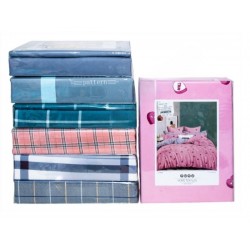 Постельное белье фланель двуспал. цветная 4pcs: 180*220см/200*230см/48*74см00-Т239(25)