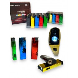Зажигалка метал. Jet турбо с фонариком. 50шт в упак 00-37976
