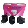 Переходник розетка 3 в 1 в бум. короб. черн. цв.00-38571(240)