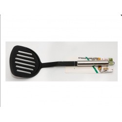 Лопатка с дырками тефлоновая, ручка метал, 11*33 см00-R988(360)