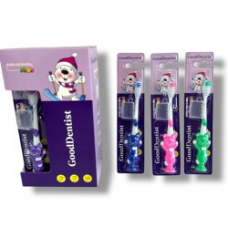 Зубная щётка детская с фигур. Медведь 12шт в ср. кор. 00-38197(576)