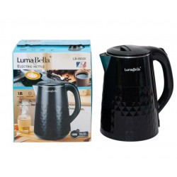 Чайник электр. LumaBella 1.8L, корп.пласт.черн.,1500W,мозаика,нерж.внутри 24.5*20.5*17см00-Е141