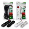 Удлинитель с 3я местами розеткой 2цв. с вкл. в кл. USB+2 00-41049