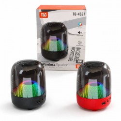 Колонка портативна бездротова Bluetooth з RGB-підсвічуванням, кругла, 5 Вт, 3 кольори, (10 × 13)00-18311(40)